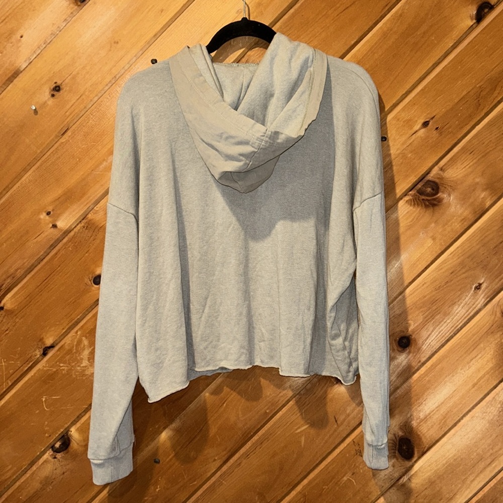 American eagle pocket crop hooded army green sweatshirt - Picture 6 of 6